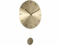 Horloge ronde en acier impressive 47 cm doré