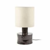 Lampe de table Catherine / Grès & tissu - Ø 25 x H 47 cm - Serax noir en céramique