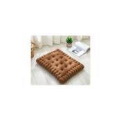 Linghhang - Marron)1 pcs Adorable coussin imitation biscuit rectangle coussin pour siège, sol, bar, salle de jeux lvory - Chocolate color