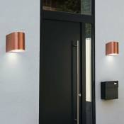 Lot de 2 spots muraux exterieurs alu down lighting lampes cuivre spot porche lights facade