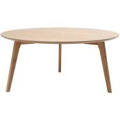 Miliboo - Table basse ronde scandinave bois clair chêne D90 cm orkad - Bois verni