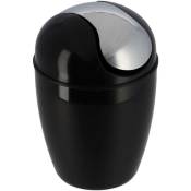 Mini poubelle conique pp avec couvercle 1,7L - noir Tendance