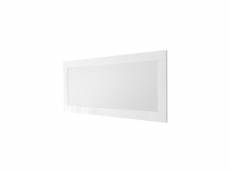Miroir rectangulaire blanc laqué brillant - lubio - l 170 x l 2 x h 75 cm - neuf