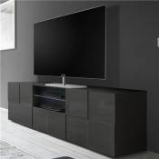 Nouvomeuble Grand meuble TV design gris laqué design
