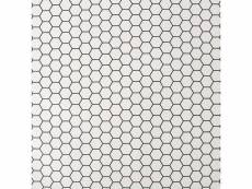 Papier peint intissé hexagone 1005 x 52cm blanc