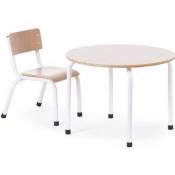 Petite table pour enfants ronde avec design rétro.