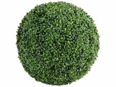 Plante artificielle haute gamme spécial extérieur / buis boule artificiel - dim : h.45 x d.48 cm -pegane-