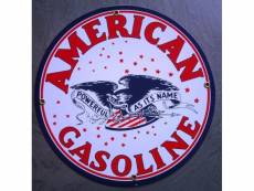 "plaque emaillée american gasoline huile essence aigle garage"