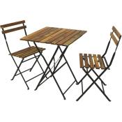 Salone Srl - ensemble bistrot woody table et 2 chaises
