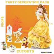 Star Cutouts - Pack décoration Figurine en carton Disney Princesse Belle h 134 cm
