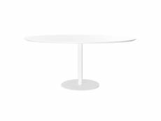 Table à manger design blanche ovale l169 cm halia