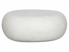 Table d'appoint - argile de fibre - aspect beton blanc PEBBLE 31x65x49 cm