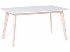 Table de cuisine blanche 150 x 90 cm santos 53965