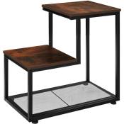 Tectake - Table d'appoint Style industriel 60,5 x 35,5