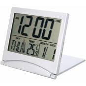 Tuserxln - Réveil de calendrier de thermomètre d'affichage d'affichage à cristaux liquides de Digital de bureau portatif se pliant, réveil numérique