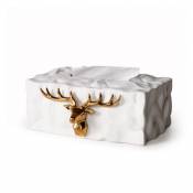 Universal Boîte à mouchoirs en céramique d'élan de luxe nordique Décoration de la maison Accessoires Boîte de rangement de table P