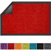Use&wash - Tapis de Porte Paillasson d'entrée Use&Wash Rouge 40 x 60 cm - Rouge