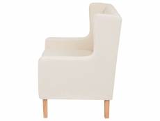 Vidaxl fauteuil blanc crème tissu 245449