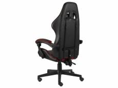 Vidaxl fauteuil de jeux vidéo noir et rouge bordeaux