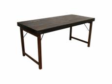 Vintage - table pliante bois noir