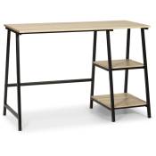 Vs Venta-stock - Bureau Lisboa Noir, Table pour pc, Style Industriel, 105 cm Longueur - noir