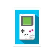 Affiche 50x70 cm - Retro Gamer : Game Boy - Olivier Bourdereau