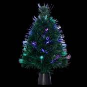 Arbre de Noël lumineux Sapin artificiel vert en fibre