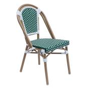 Chaise de terrasse bistrot parisien en aluminium et