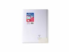 Clairefontaine koverbook cahier piqure 48 pages avec rabats - 240 x 320 mm - seyes papier pefc 90 g - incolore