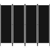 Cloison de s�paration 4 panneaux Noir 200x180 cm
