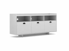 Commode buffet - 155 cm - Blanc mat - Style design Cup