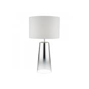 Dar Lighting - Lampe de table Smokey verre et chrome poli 1 ampoule - Chrome