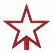Décoration cimier étoile 20 cm rouge