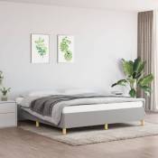 Design In - Sommier à ressorts de lit Résistant et confortable, Tapissier à lattes, Gris clair 160x200 cm Tissu OIB8468E