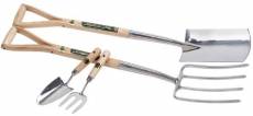 Draper 89902 Expert Stainless Steel Fork/Spade Set Plus Hand Trowel/Fork Set with Fsc Ash Handles