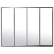Emde - Miroir industriel 4 bandes zinc 90x120cm