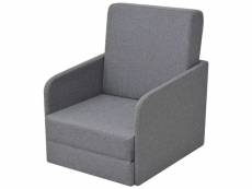 Fauteuil chaise siège lounge design club sofa salon " convertible 595 x 72 x 725 cm tissu gris clair helloshop26 1102088par3