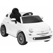 FIMEI Voiture électrique pour enfants Fiat 500 Blanc