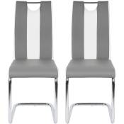Haloyo - Lot de 2 chaises pour Salle à Manger pu gris