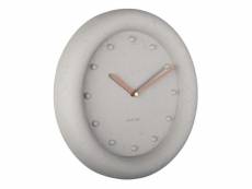 Horloge ronde en résine petra 30 cm gris