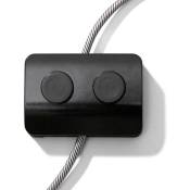 Interrupteur à pied unipolaire avec double allumage. Design d'Achille Castiglioni Noir - Noir