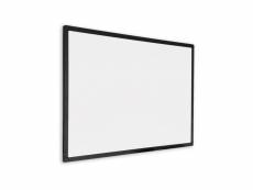 Ivol - tableau blanc avec cadre noir - magnétique - 90 x 120 cm