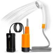 Kinsi - Douche de camping portable, lumière led, batterie