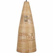 Lampe à Suspendre Tissée Main en Bambou Façon Osier