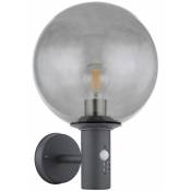 Lampe d'extérieur avec détecteur de mouvement maison anthracite éclairage extérieur applique murale en acier inoxydable avec détecteur de mouvement,