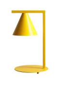 Lampe de table en métal jaune