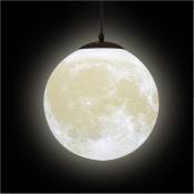 Lampe led Lune Plafond(3000K-6000K) ,Lune Chambre Enfant,Suspension Luminaire Lune,Plafonnier Boule,Suspension Planet,Lustre Chambre,Lustre Salon
