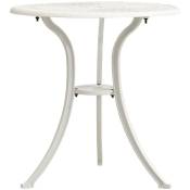 Les Tendances - Table de jardin Blanc 62x62x65 cm Aluminium