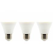 Lot de 3 ampoules led E27 - 6W - Blanc chaud - 470 Lumen - 2700K - a+ - Zenitech - Blanc