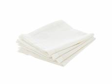 Lot de 4 serviettes de table "chambray" 40cm ecru